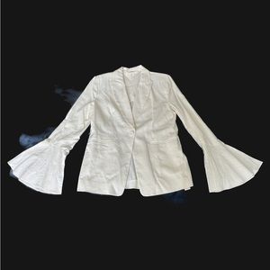 Free People Off-White Linen Blazer